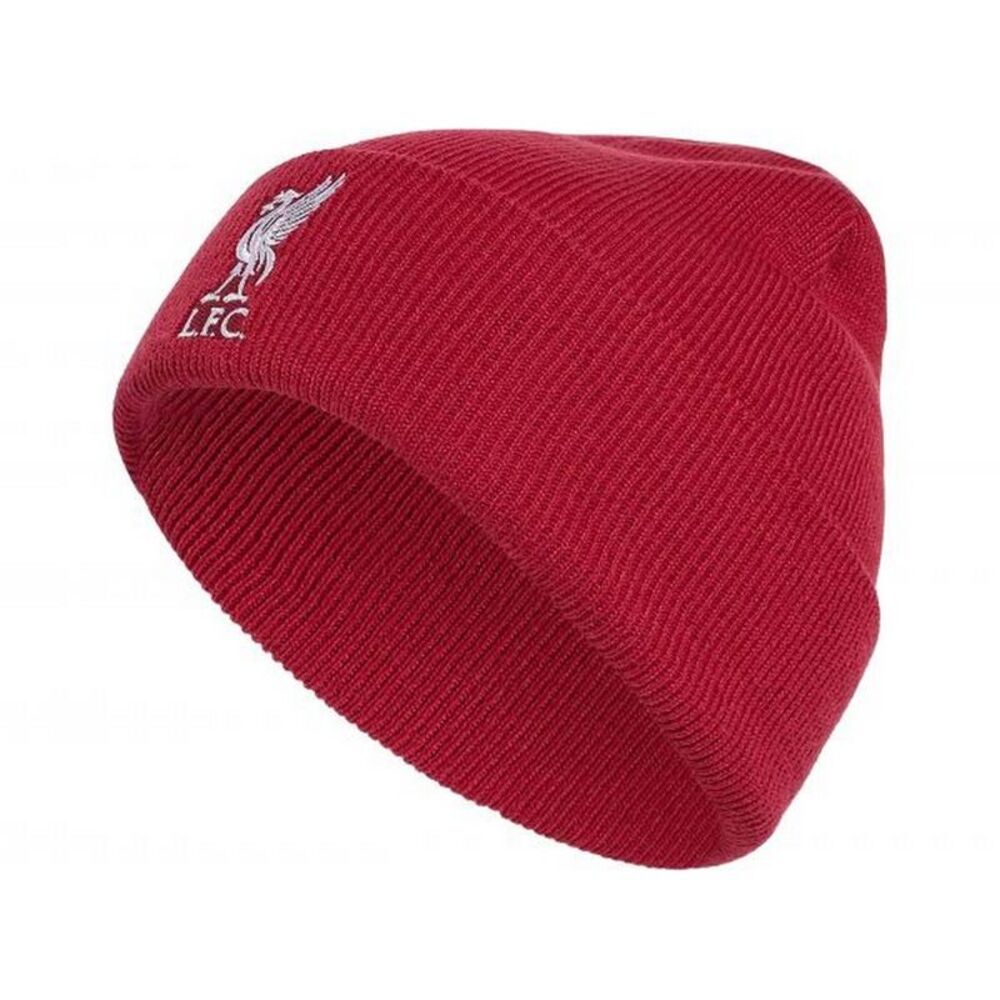 Liverpool FC Embroidered Logo Wool Beanie / Anfield Red